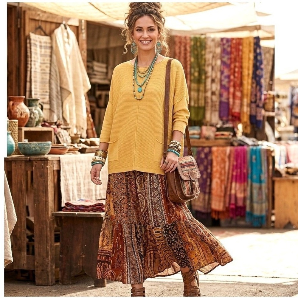 Habitat‎ Clothes To Live In Yellow 100% Cotton Ribbed Pocket Sweater XS/S 83129